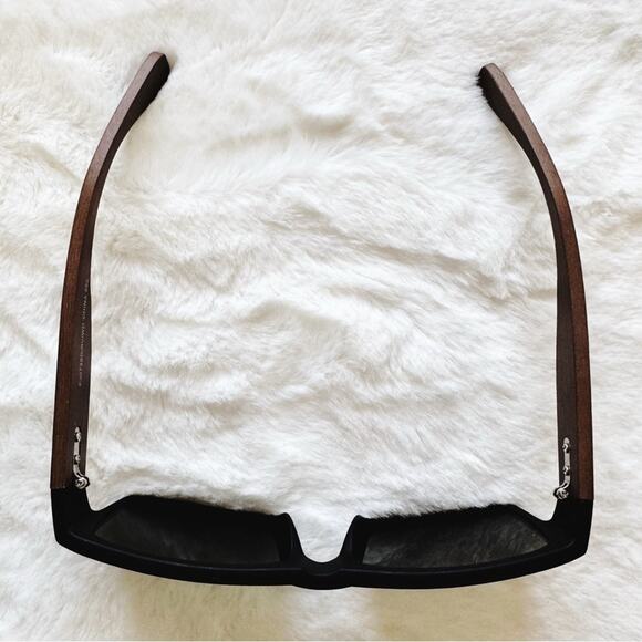 Juna Black & Dark Wood Sunglasses - Picture 5 of 11